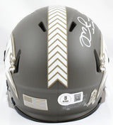 Mike Alstott Signed Buccaneers Salute Speed Mini Helmet- Beckett W Holo *White