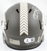 Mike Alstott Signed Buccaneers Salute Speed Mini Helmet- Beckett W Holo *White