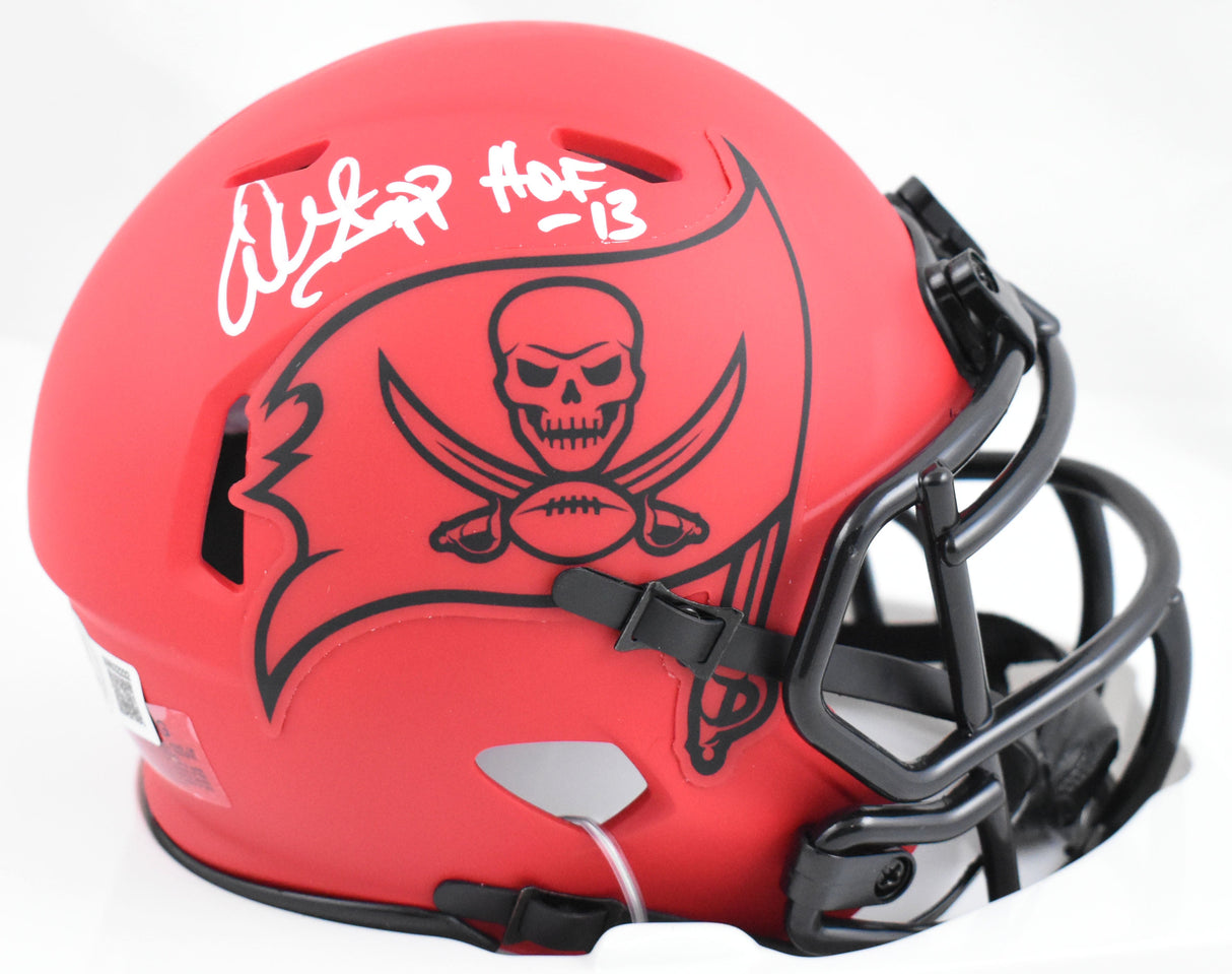 Warren Sapp Autographed Buccaneers Rave Speed Mini Helmet - Beckett W Hologram
