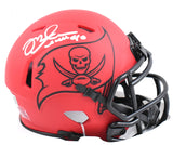 Mike Alstott Autographed Buccaneers Rave Speed Mini Helmet - Beckett W Hologram