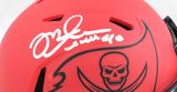 Mike Alstott Autographed Buccaneers Rave Speed Mini Helmet - Beckett W Hologram