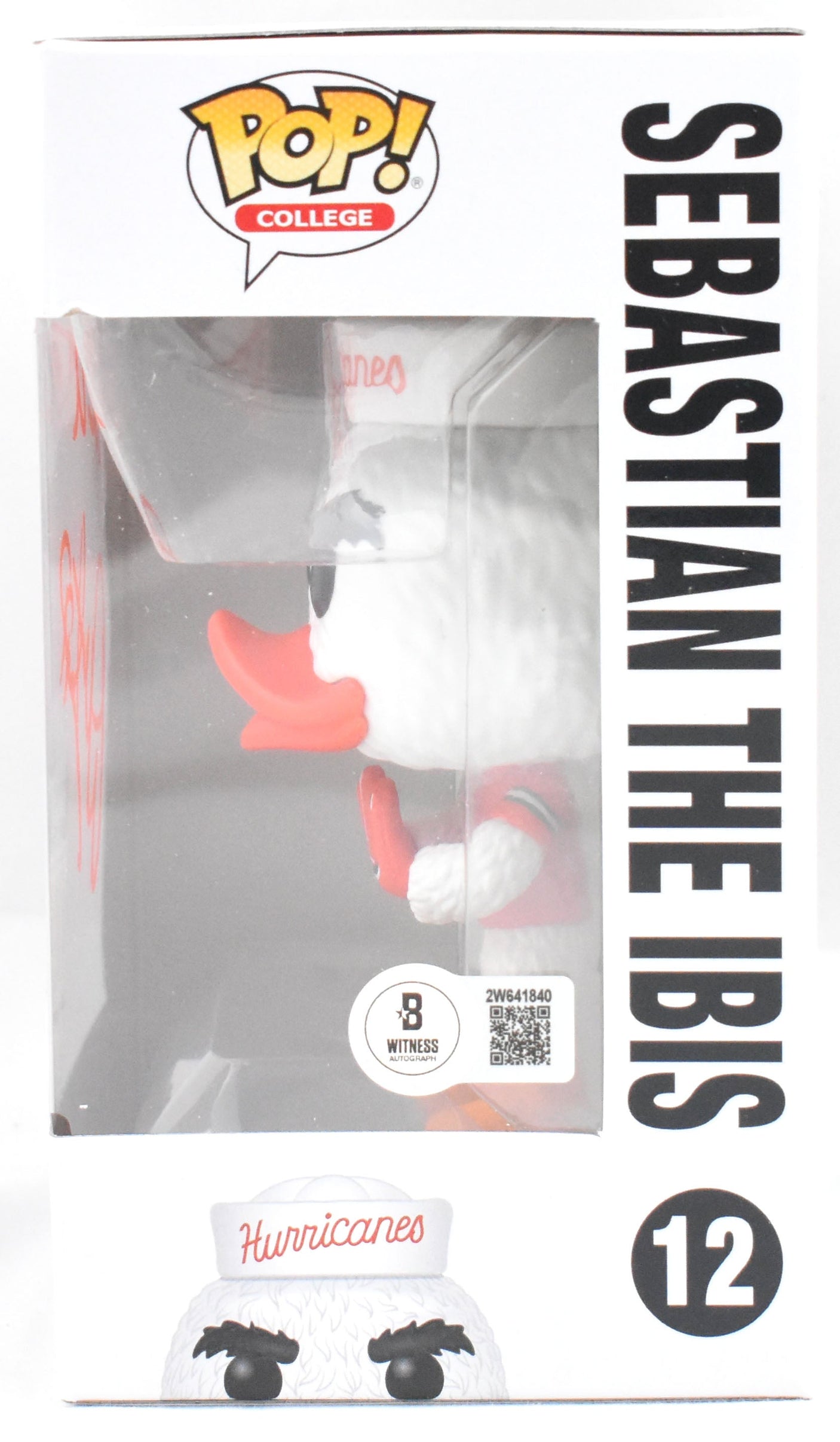 Warren Sapp Autographed Miami Hurricanes Funko Pop #12 The U - Beckett W Holo