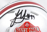 Jack Sawyer Signed Ohio State Buckeyes National Champs Mini Helmet - Beckett W