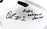 Quinshon Judkins Signed Ohio St. F/S Speed Helmet 24 Natl Champs- Beckett W Holo