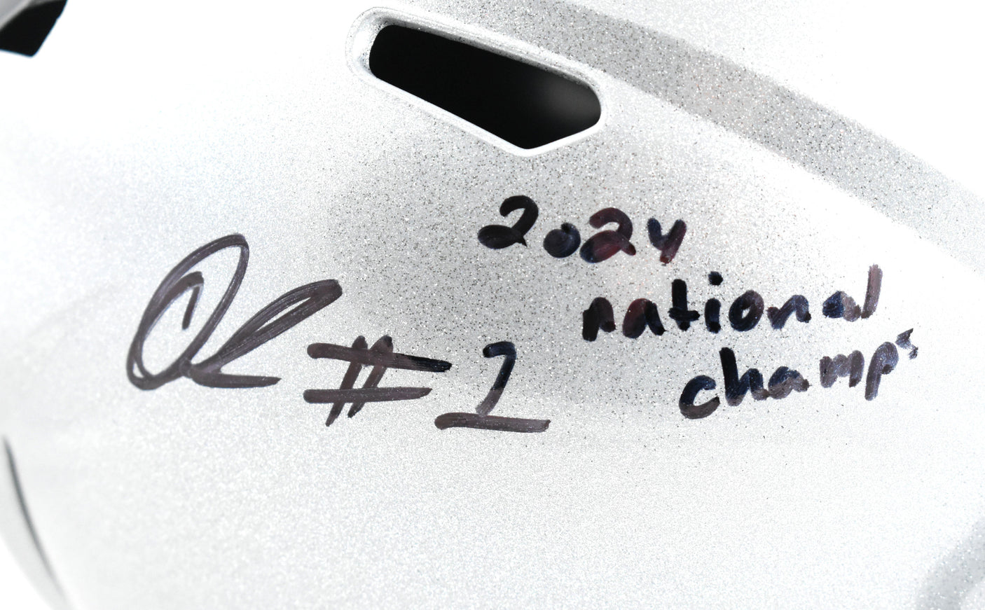 Quinshon Judkins Signed Ohio St. F/S Speed Helmet 24 Natl Champs- Beckett W Holo