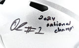 Quinshon Judkins Signed Ohio St. F/S Speed Helmet 24 Natl Champs- Beckett W Holo