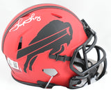 Thurman Thomas Autographed Buffalo Bills Rave Speed Mini Helmet - Beckett W Holo