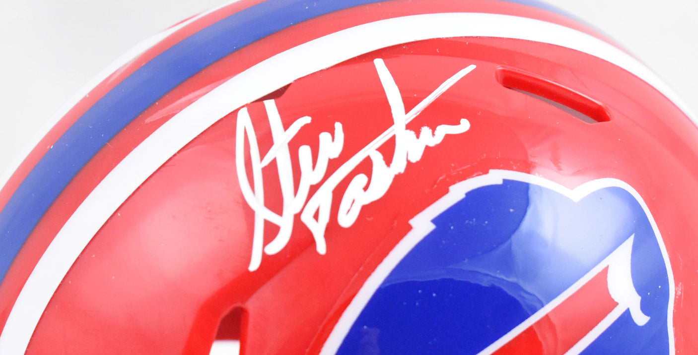 Steve Tasker Autographed Buffalo Bills 87-01 Speed Mini Helmet - Prova *White