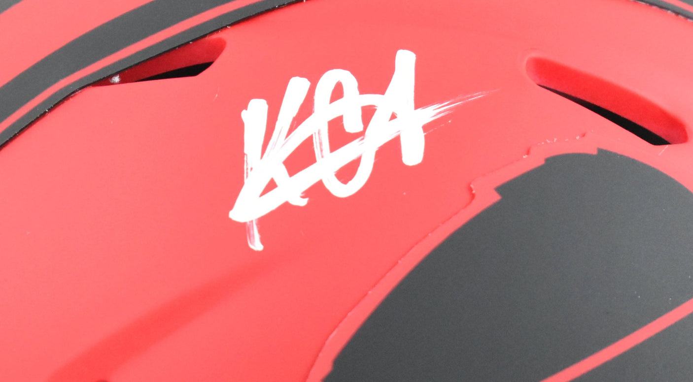 Keon Coleman Autographed Buffalo Bills Rave Speed Mini Helmet - Beckett W Holo