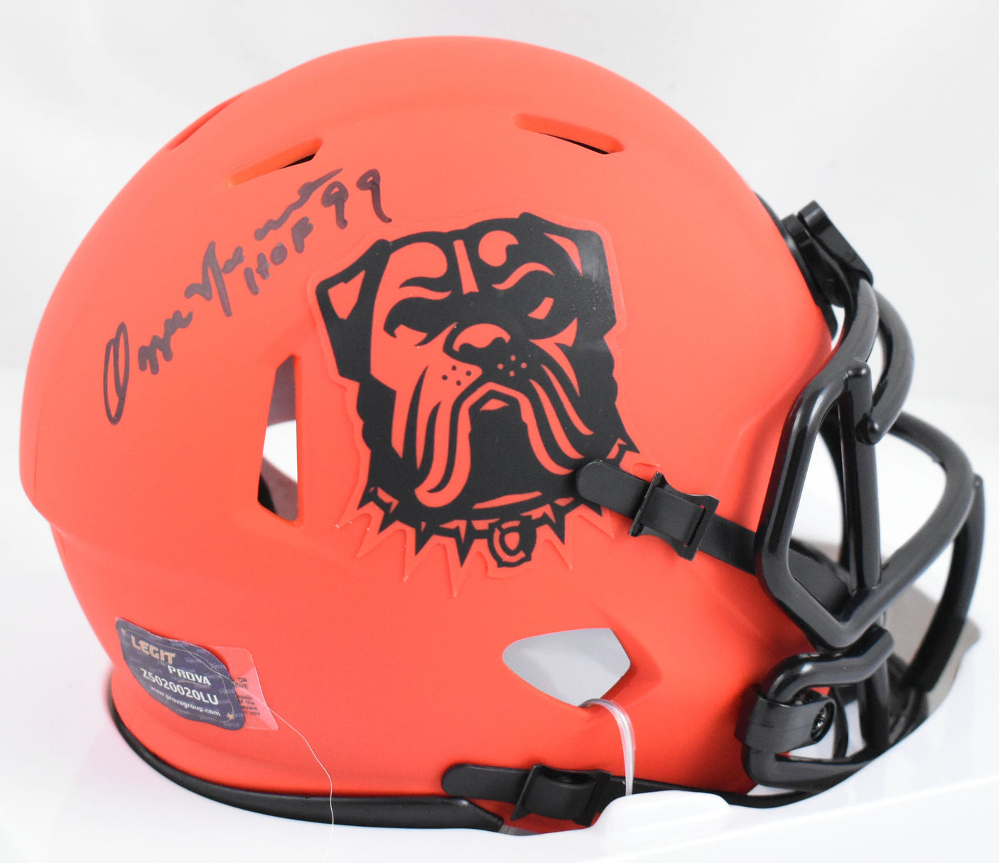 Ozzie Newsome Autographed Cleveland Browns Rave Speed Mini Helmet w/HOF - Prova