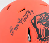 Ozzie Newsome Autographed Cleveland Browns Rave Speed Mini Helmet w/HOF - Prova
