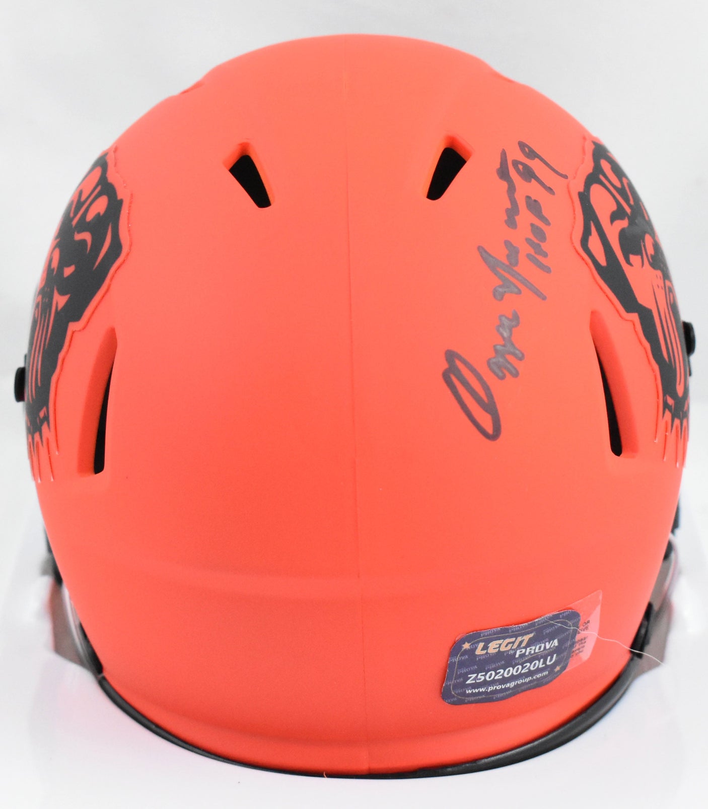 Ozzie Newsome Autographed Cleveland Browns Rave Speed Mini Helmet w/HOF - Prova