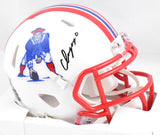 Christian Gonzalez Autographed Patriots 90-92 Speed Mini Helmet - Beckett W Holo