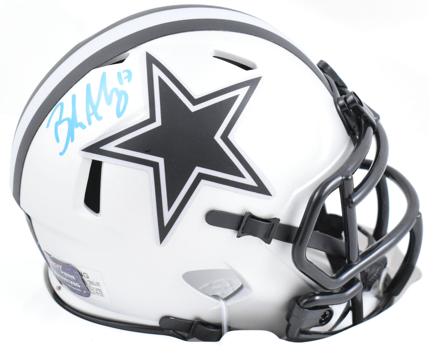 Brandon Aubrey Autographed Dallas Cowboys Rave Speed Mini Helmet - Prova *Blue