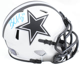 Brandon Aubrey Autographed Dallas Cowboys Rave Speed Mini Helmet - Prova *Blue