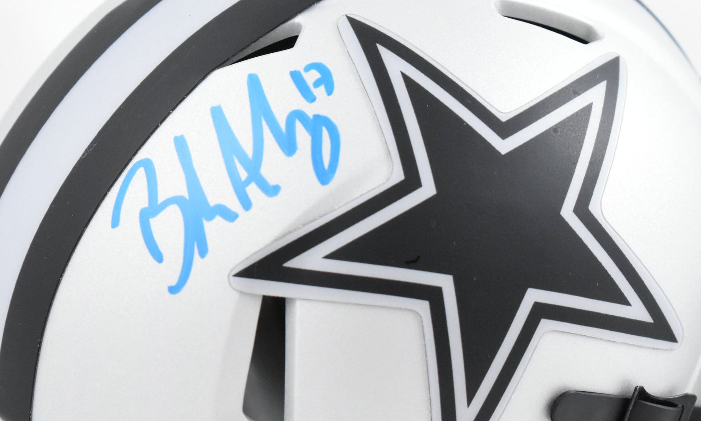 Brandon Aubrey Autographed Dallas Cowboys Rave Speed Mini Helmet - Prova *Blue