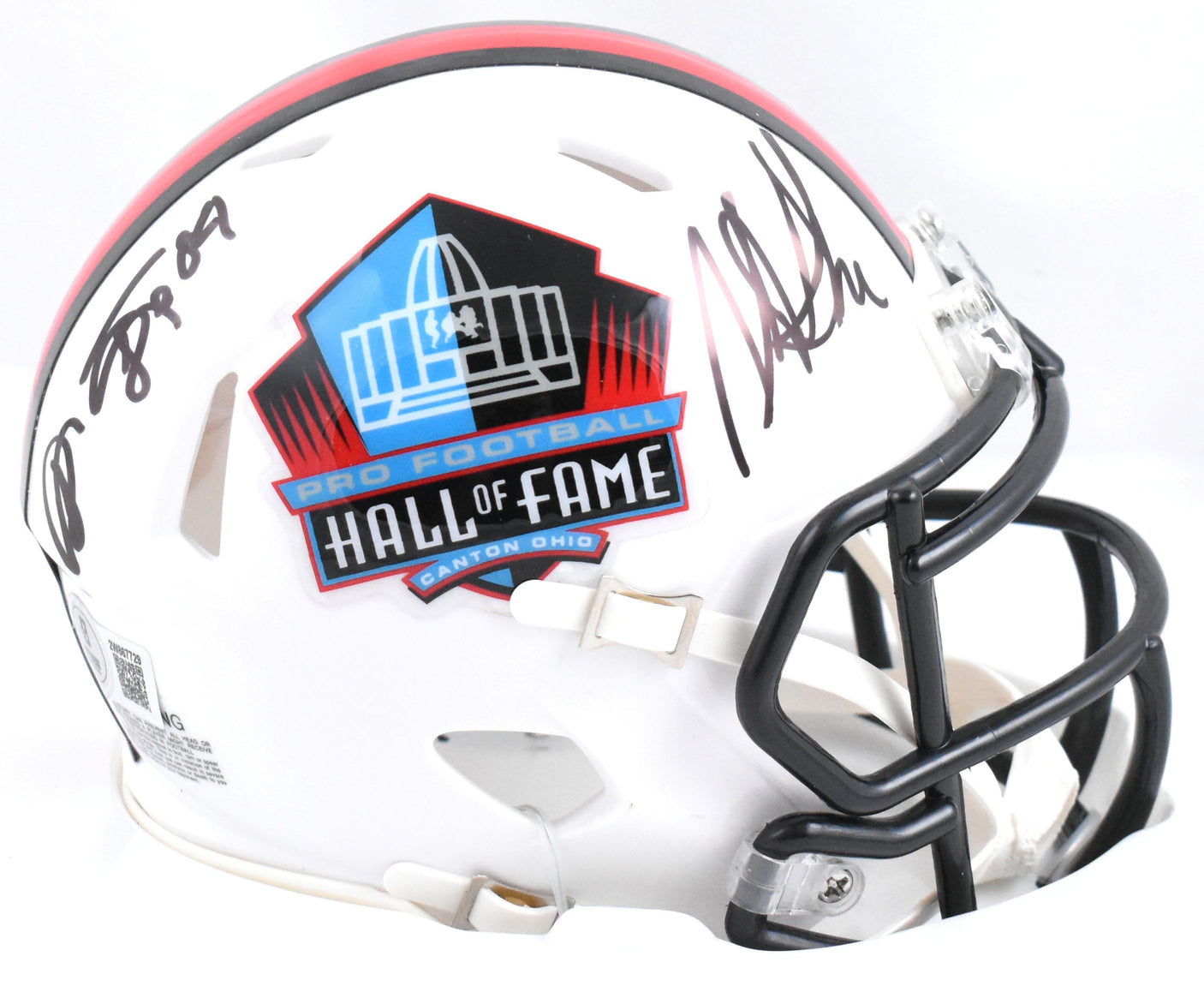 Sterling Sharpe Shannon Sharpe Signed NFL HOF Speed Mini Helmet- Beckett W Holo