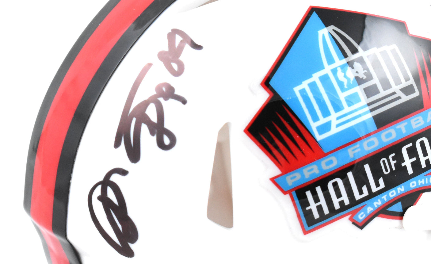 Sterling Sharpe Shannon Sharpe Signed NFL HOF Speed Mini Helmet- Beckett W Holo