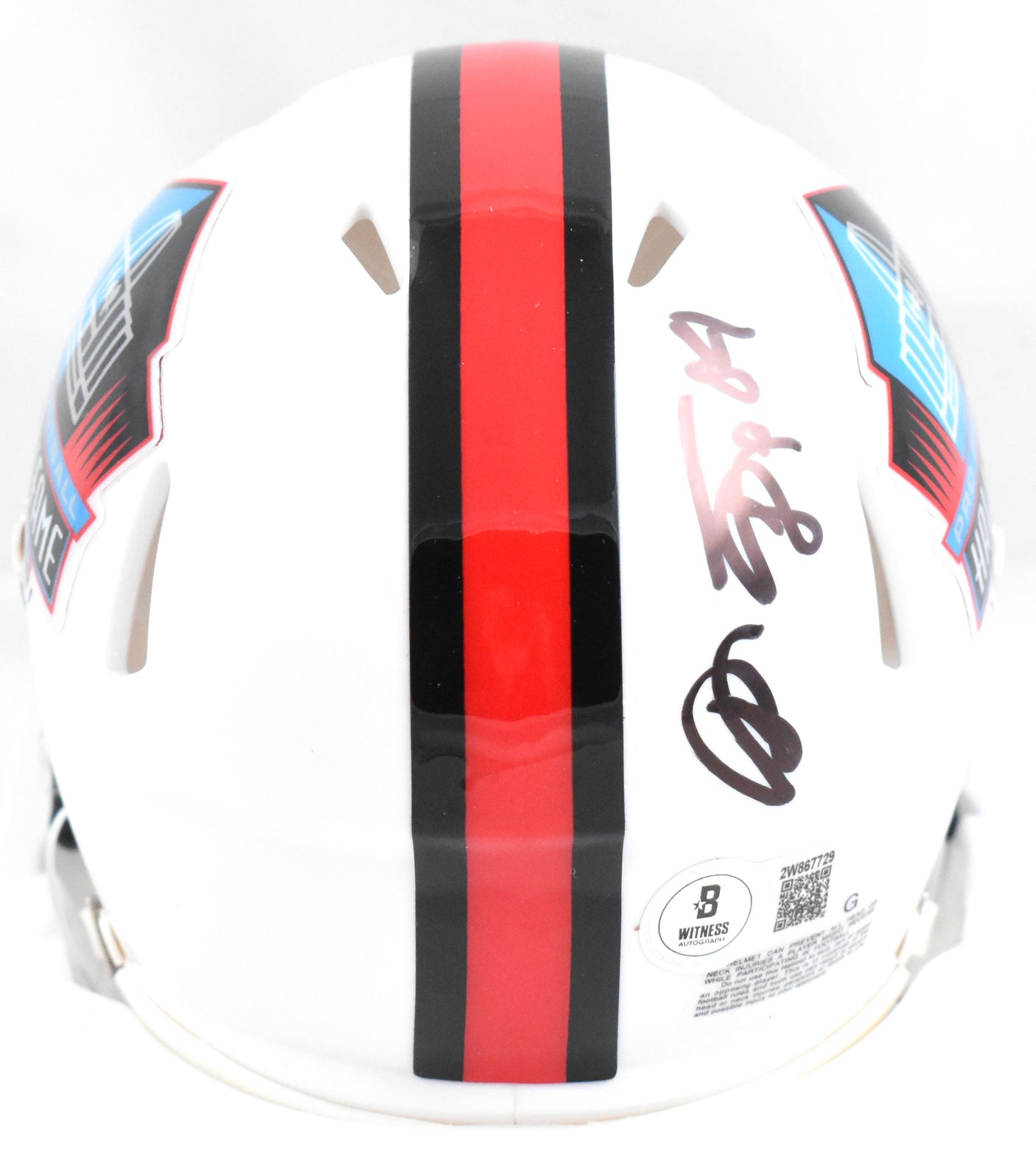 Sterling Sharpe Shannon Sharpe Signed NFL HOF Speed Mini Helmet- Beckett W Holo