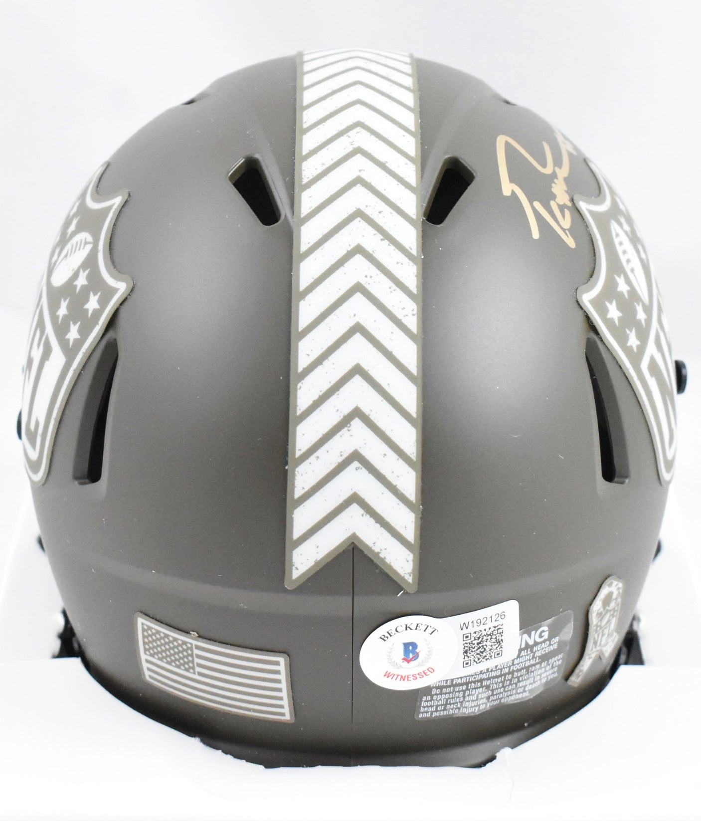 Sam LaPorta George Kittle Signed NFL Salute Speed Mini Helmet-Beckett W Holo