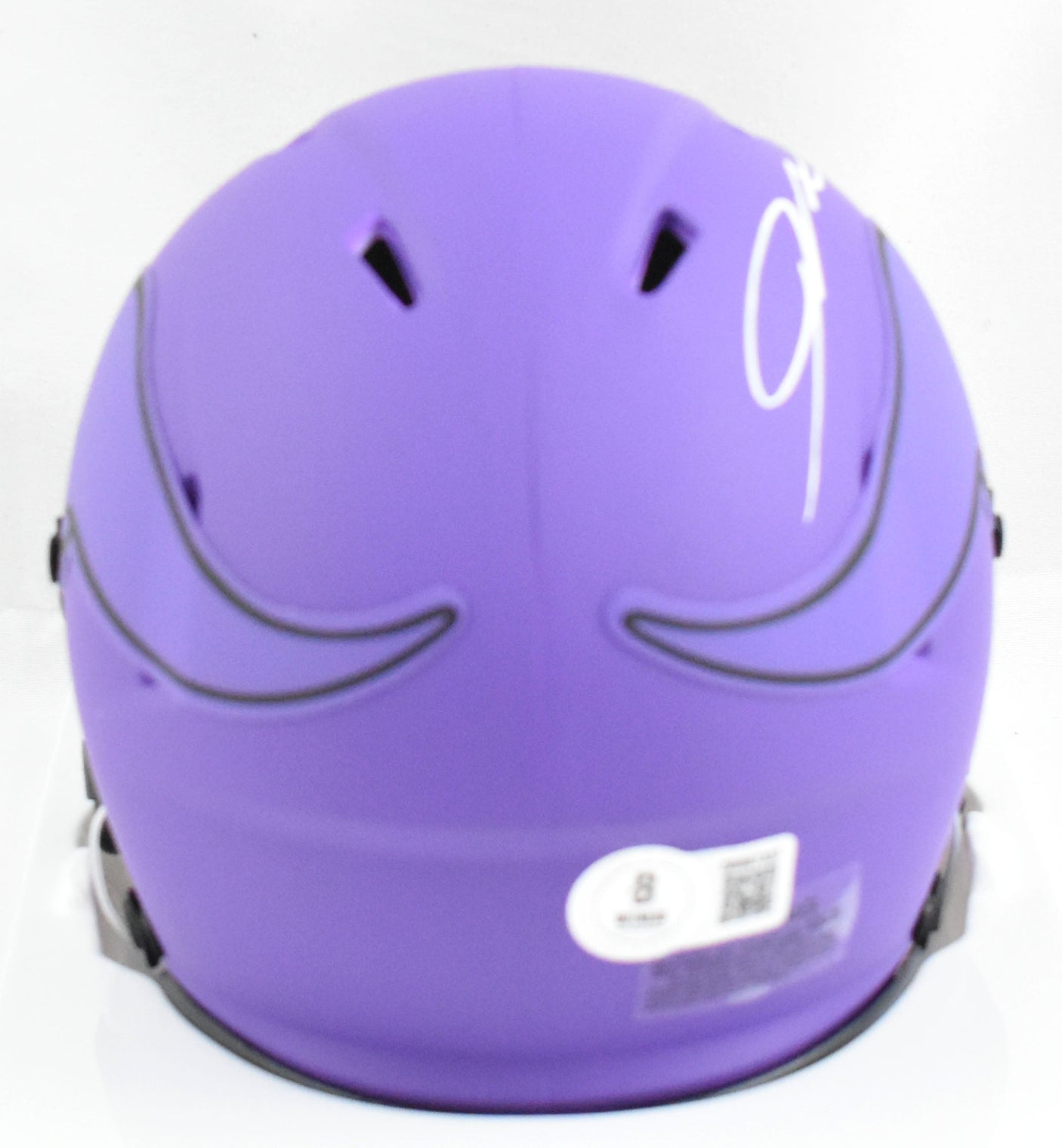 Jordan Addison Autographed Vikings Rave Speed Mini Helmet - Beckett W Hologram