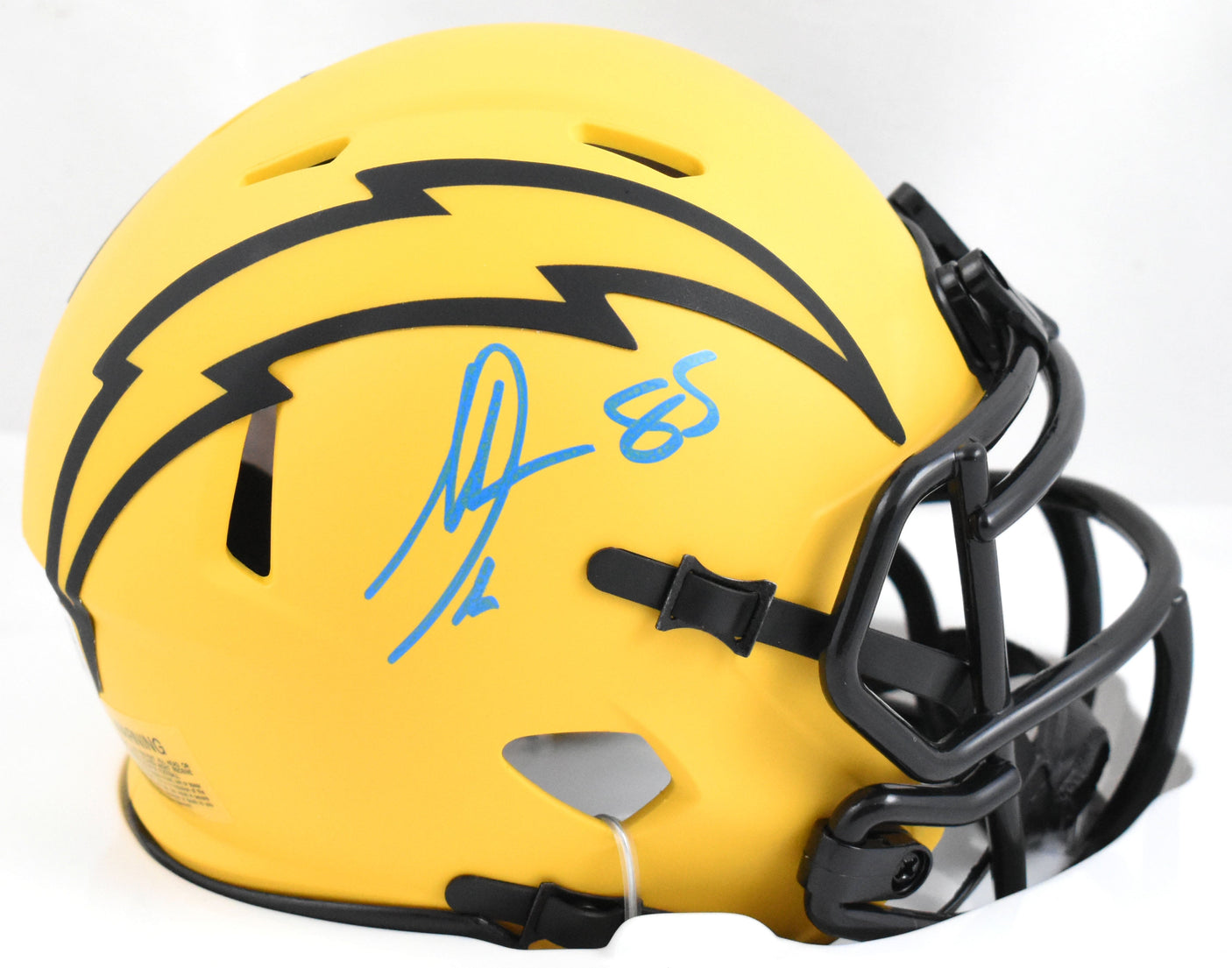 Antonio Gates Autographed Chargers Rave Speed Mini Helmet - Beckett W Hologram