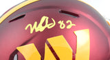 Michael Westbrook Autographed Commanders Speed Mini Helmet - Prova *Yellow