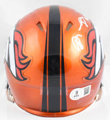 Shannon Sharpe Autographed Denver Broncos Flash Speed Mini Helmet-Beckett W Holo