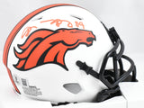 Shannon Sharpe Autographed Denver Broncos Lunar Speed Mini Helmet-Beckett W Holo