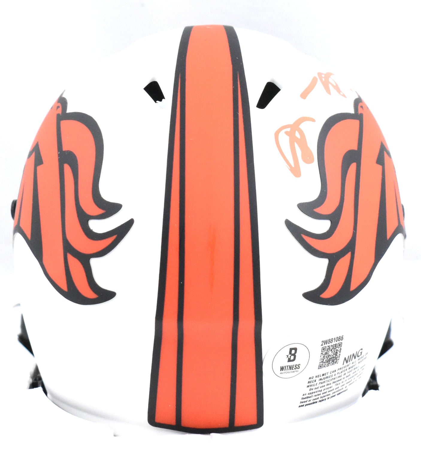 Shannon Sharpe Autographed Denver Broncos Lunar Speed Mini Helmet-Beckett W Holo