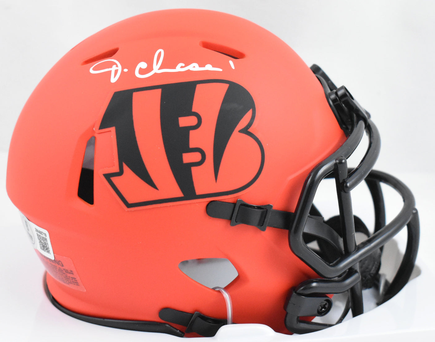 Ja'Marr Chase Autographed Bengals Rave Speed Mini Helmet - Beckett W Hologram