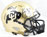 Kordell Stewart Michael Westbrook Signed Colorado Speed Mini Helmet - Beckett W