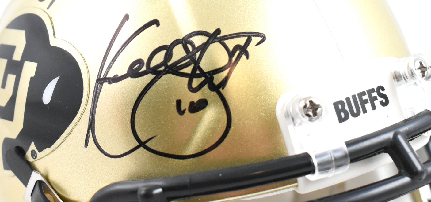 Kordell Stewart Michael Westbrook Signed Colorado Speed Mini Helmet - Beckett W