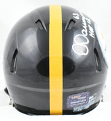 Dermontti Dawson Autographed Pittsburgh Steelers Speed Mini Helmet w/HOF - Prova