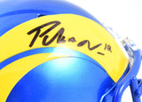Puka Nacua Autographed Los Angeles Rams Speed Mini Helmet - Fanatics *Black