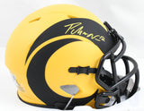 Puka Nacua Autographed Los Angeles Rams Rave Speed Mini Helmet - Fanatics*Yellow