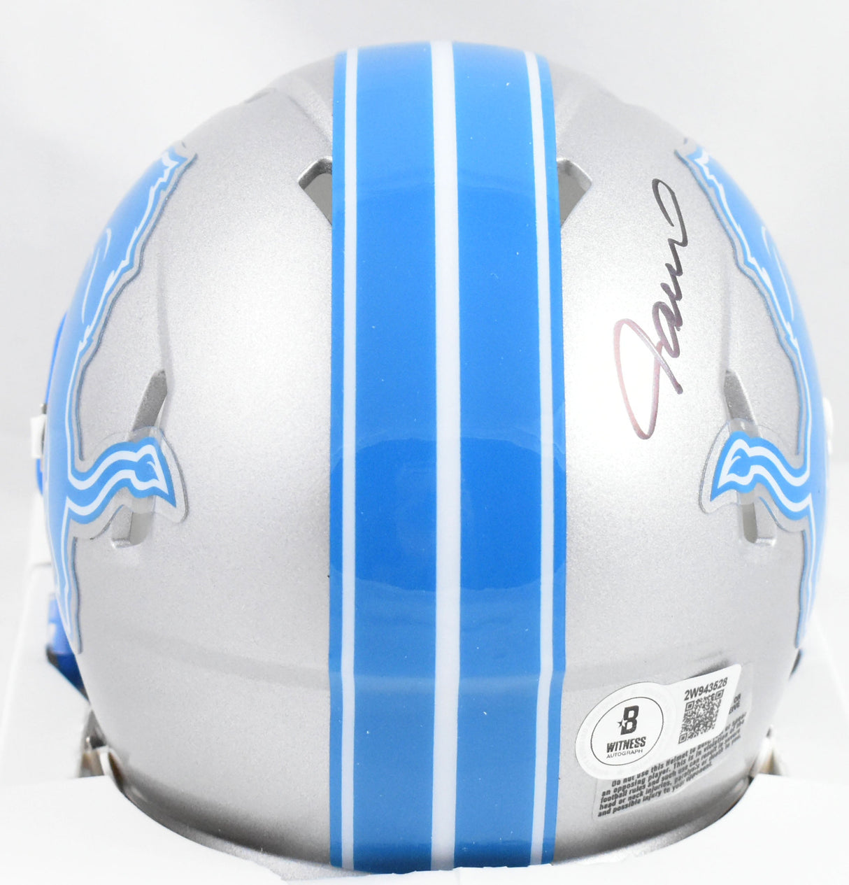 Jameson Williams Autographed Detroit Lions Speed Mini Helmet- Beckett W Hologram