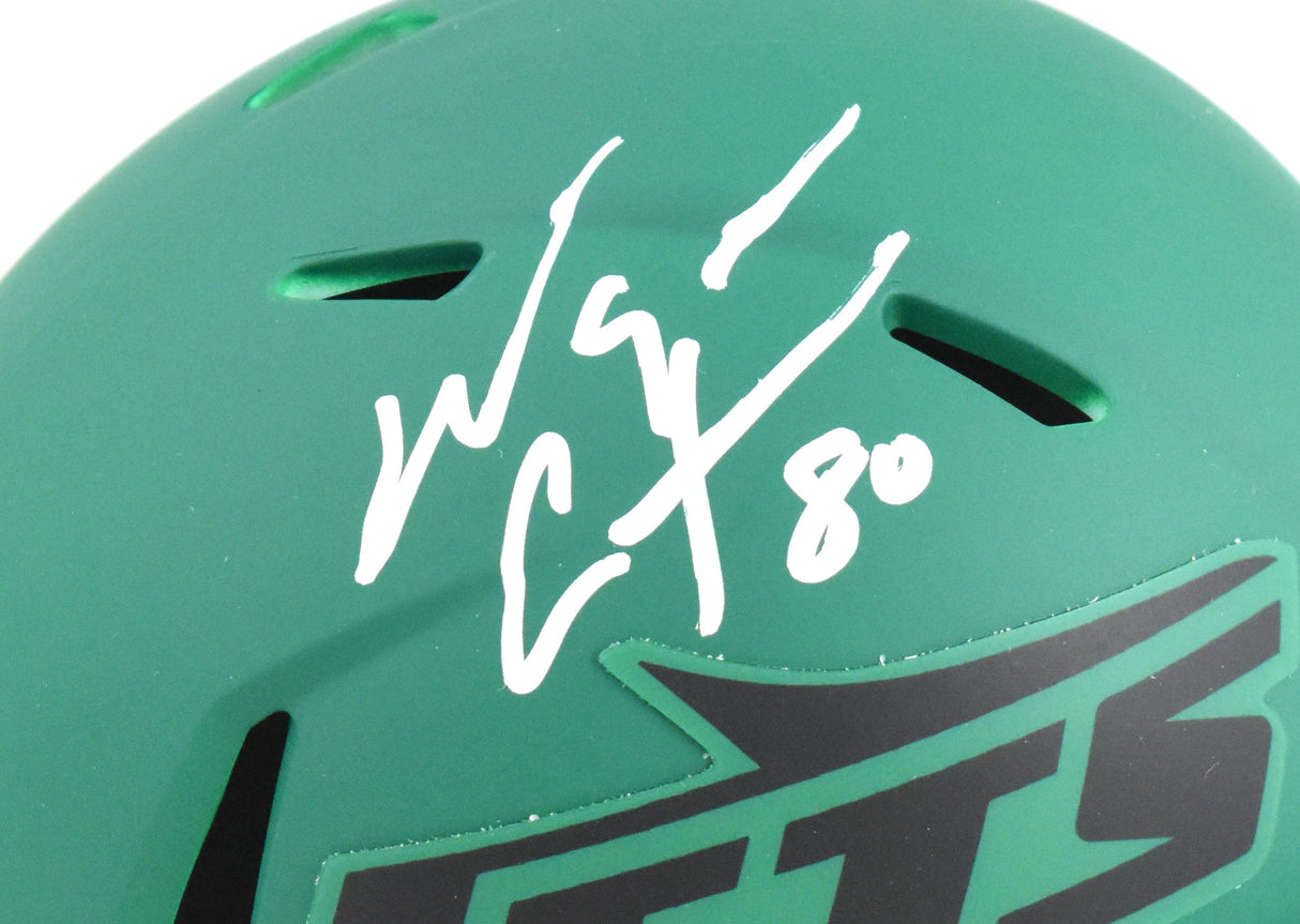 Wayne Chrebet Autographed New York Jets Rave Speed Mini Helmet - Beckett W Holo