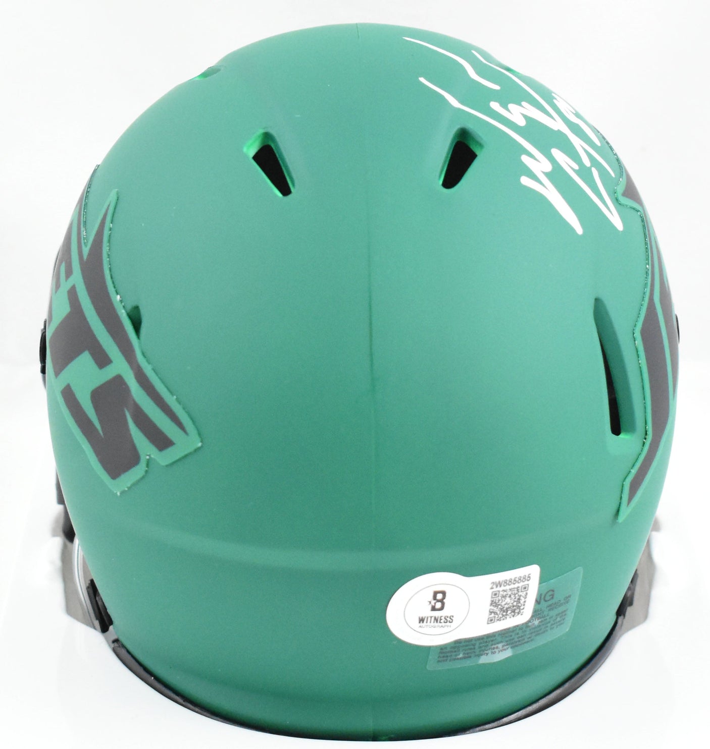 Wayne Chrebet Autographed New York Jets Rave Speed Mini Helmet - Beckett W Holo