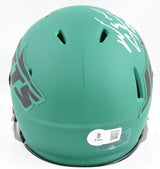Wayne Chrebet Autographed New York Jets Rave Speed Mini Helmet - Beckett W Holo