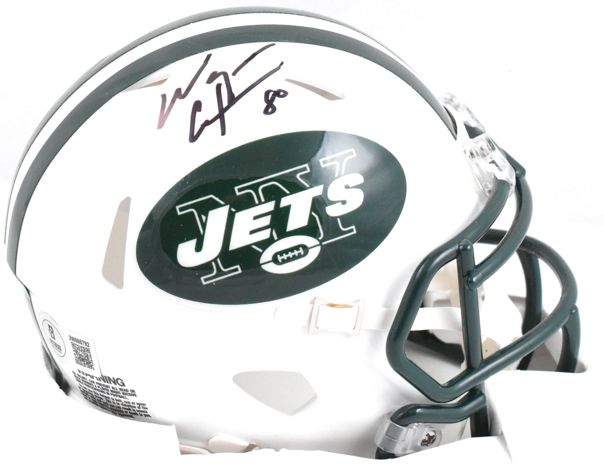 Wayne Chrebet Autographed New York Jets Speed Mini Helmet - Beckett W Hologram