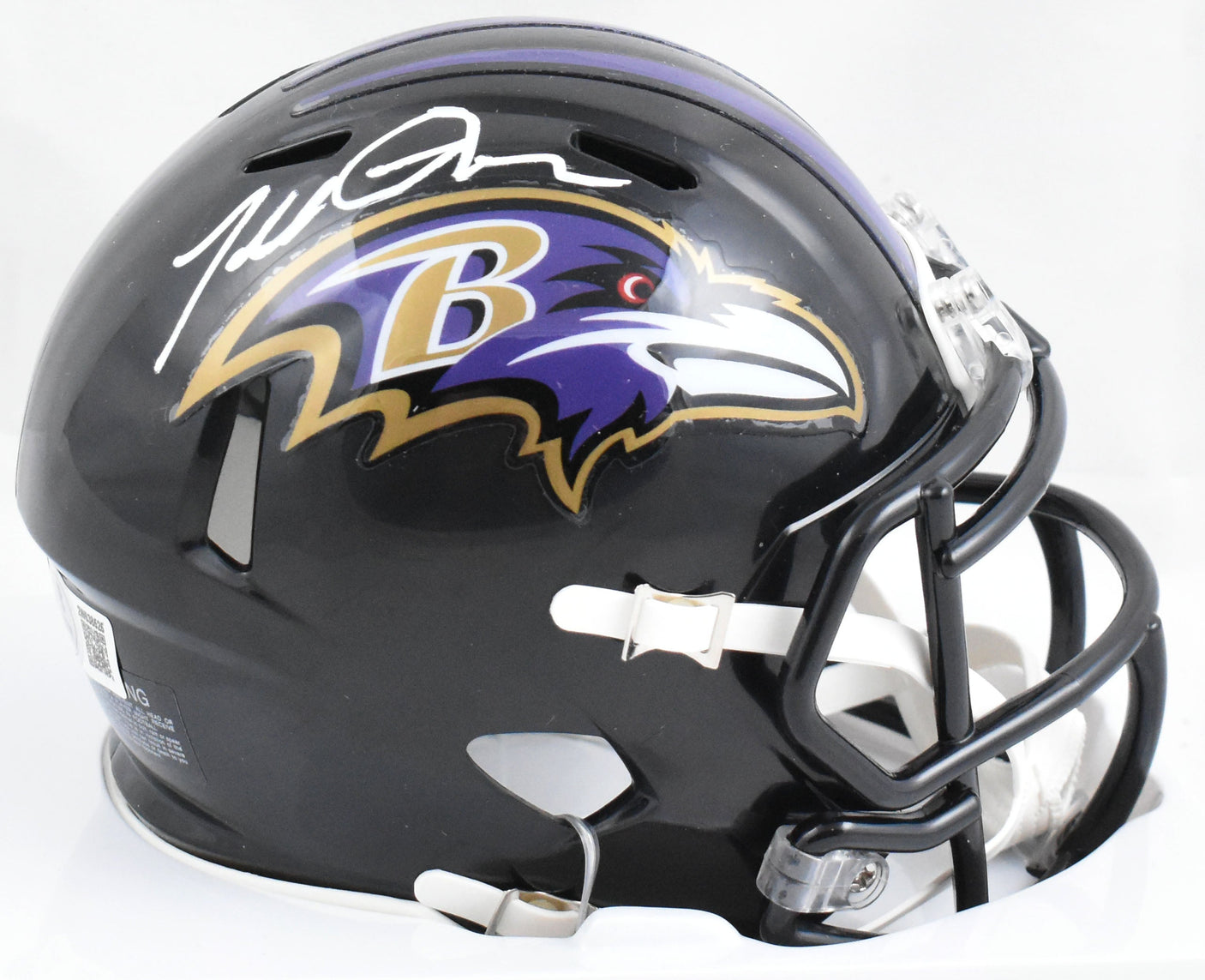 Terrell Suggs Autographed Baltimore Ravens Speed Mini Helmet - Beckett W Holo