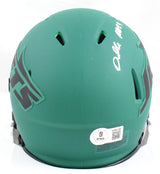 Darrelle Revis Autographed New York Jets Rave Speed Mini Helmet - Beckett W Holo