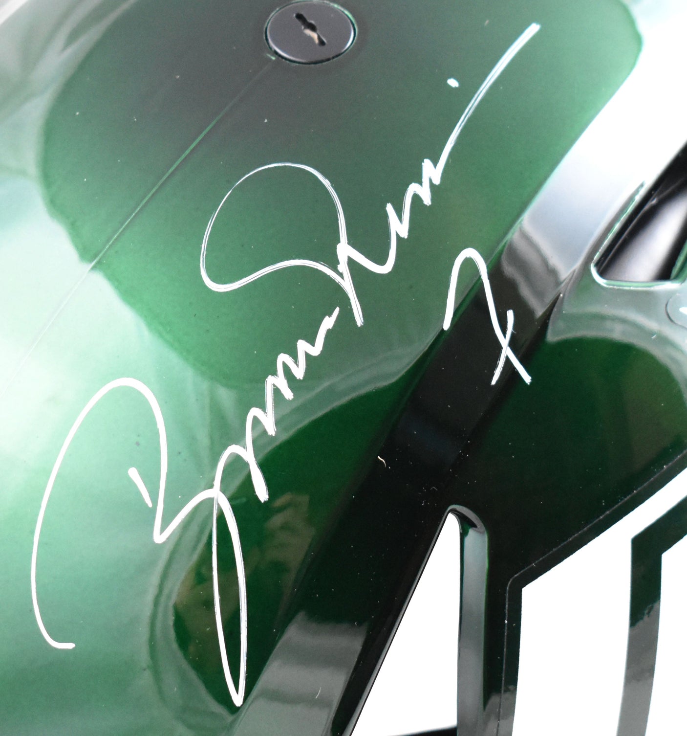 Boomer Esiason Autographed New York Jets F/S Speed Flex Helmet - Beckett W Holo