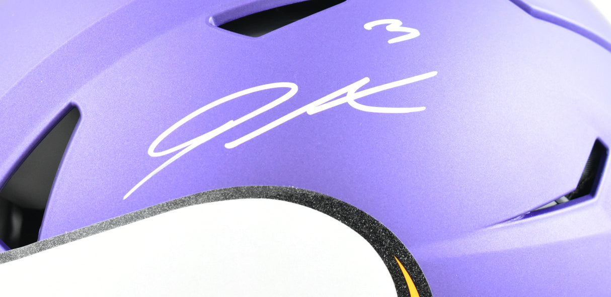 Jordan Addison Autographed Vikings F/S Speed Flex Helmet - Beckett W Hologram