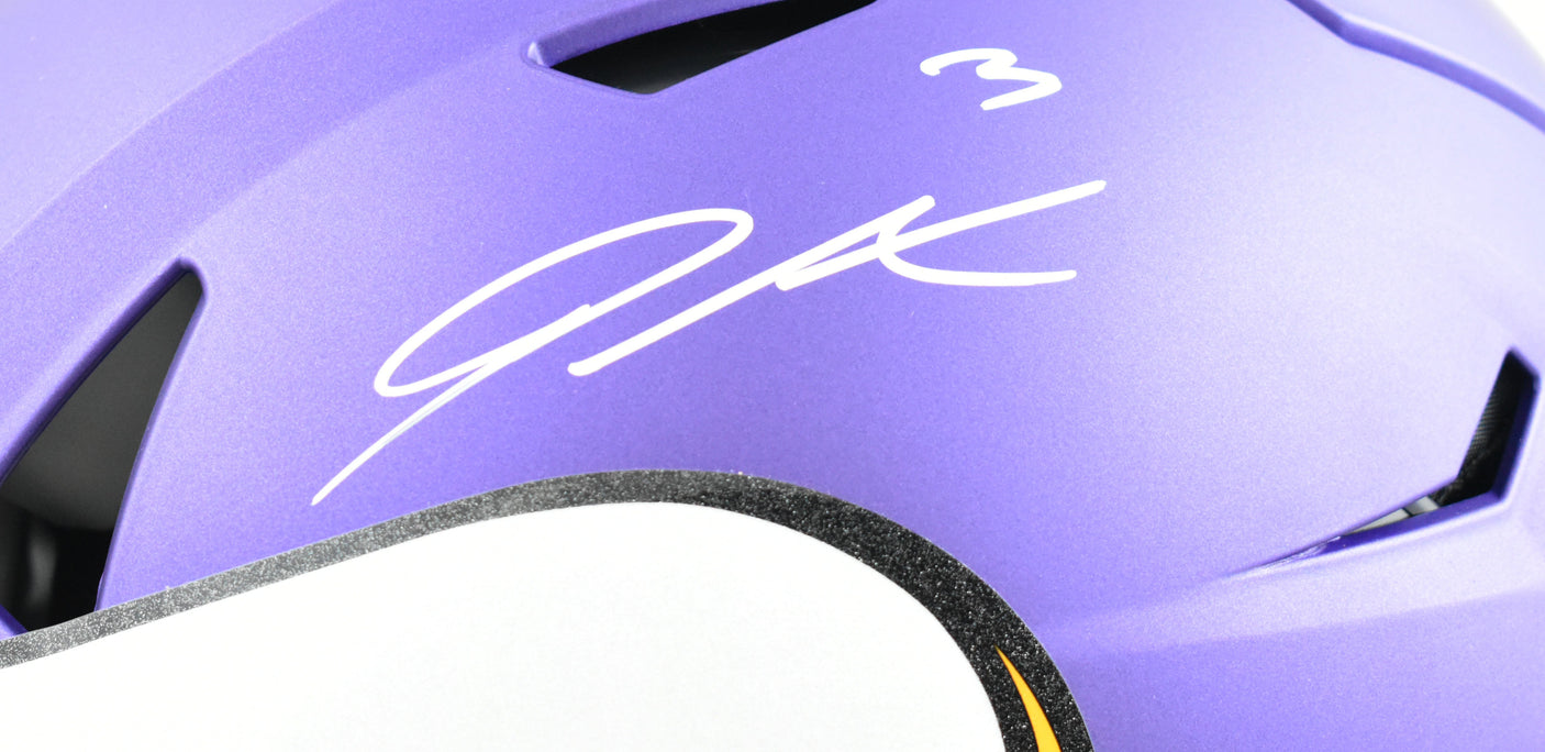 Jordan Addison Autographed Vikings F/S Speed Flex Helmet - Beckett W Hologram