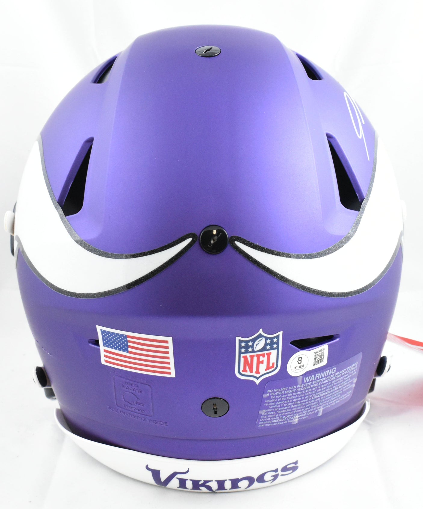 Jordan Addison Autographed Vikings F/S SpeedFlex Helmet - Beckett W Hologram