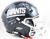 Lawrence Taylor Harry Carson Signed Giants F/S Speed Flex Helmet HOF- Beckett W
