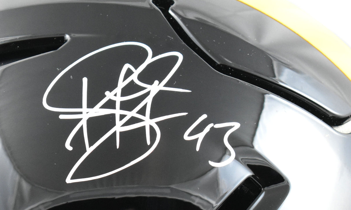 Troy Polamalu Signed Pittsburgh Steelers F/S Speed Flex Helmet - Beckett W Holo