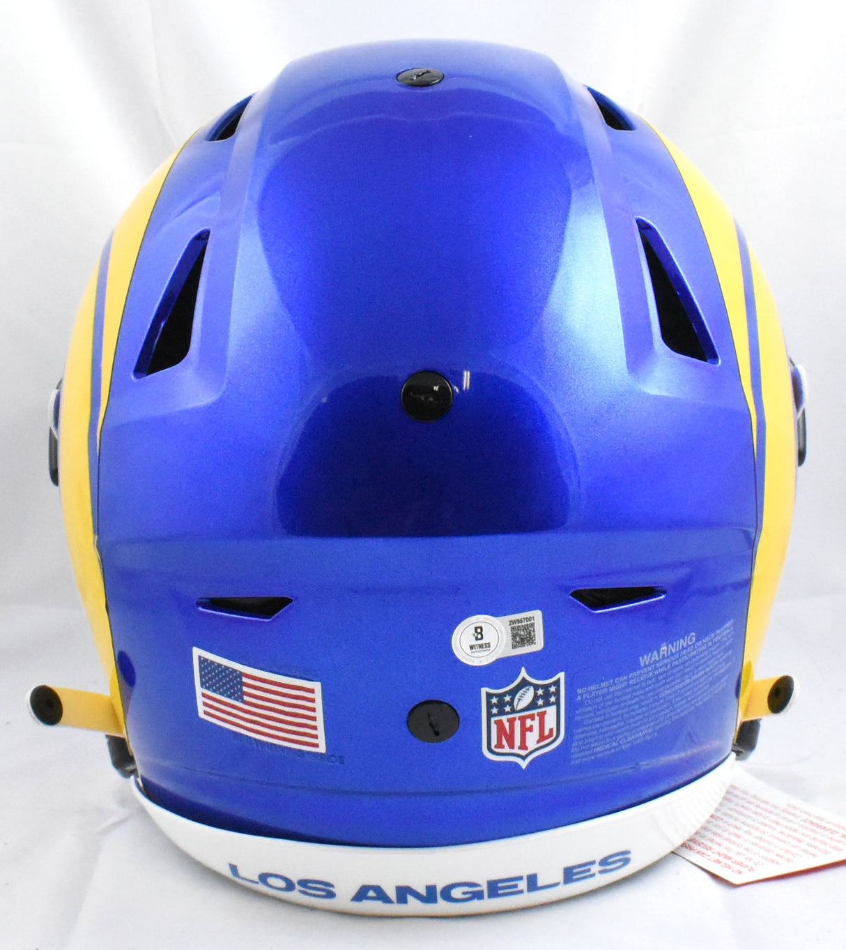 Marshall Faulk Autographed Rams F/S Speed Flex Helmet - Beckett W Hologram